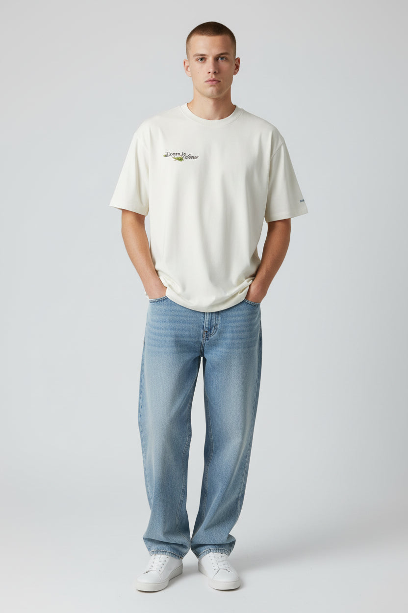 Hidden Hero Bloom in Silence Graphic T-Shirt - Off White