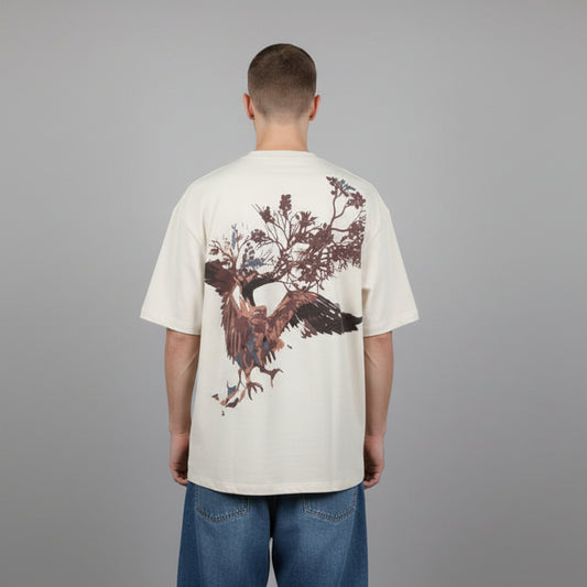 Hidden Hero Eagle Graphic T-shirt - Off White