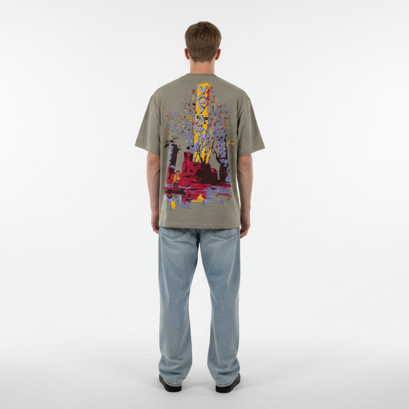 Hidden Hero Voyager Graphic T-shirt - Light Grey