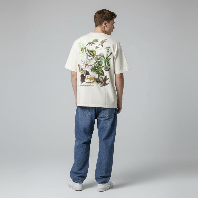 Hidden Hero Bloom in Silence Graphic T-Shirt - Off White